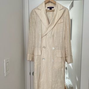 Ralph Lauren Collection 100% Linen Spring Trench Coat